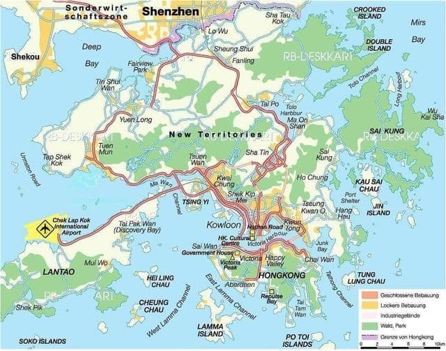 Plan des aéroports de Hong Kong