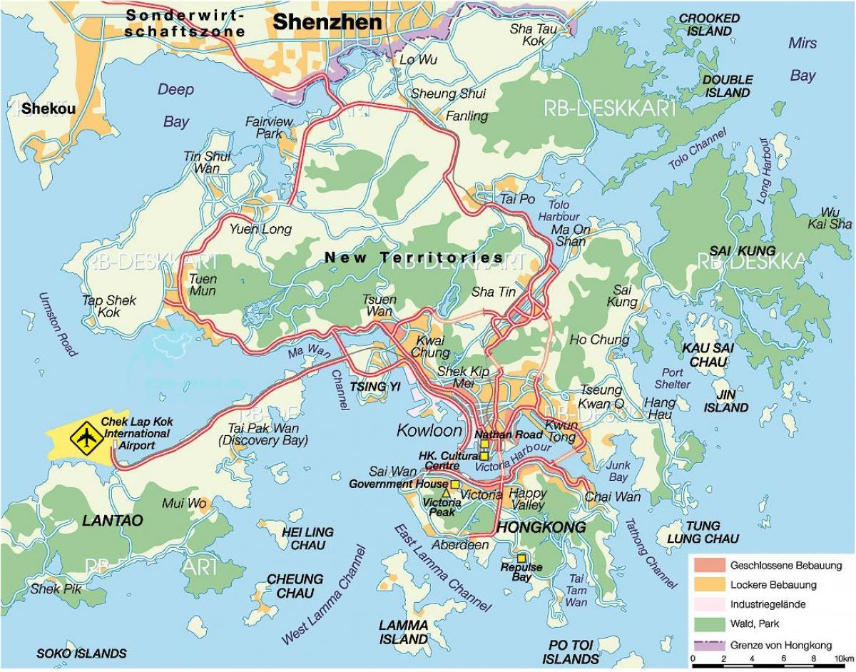 Plan de la ville de Hong Kong